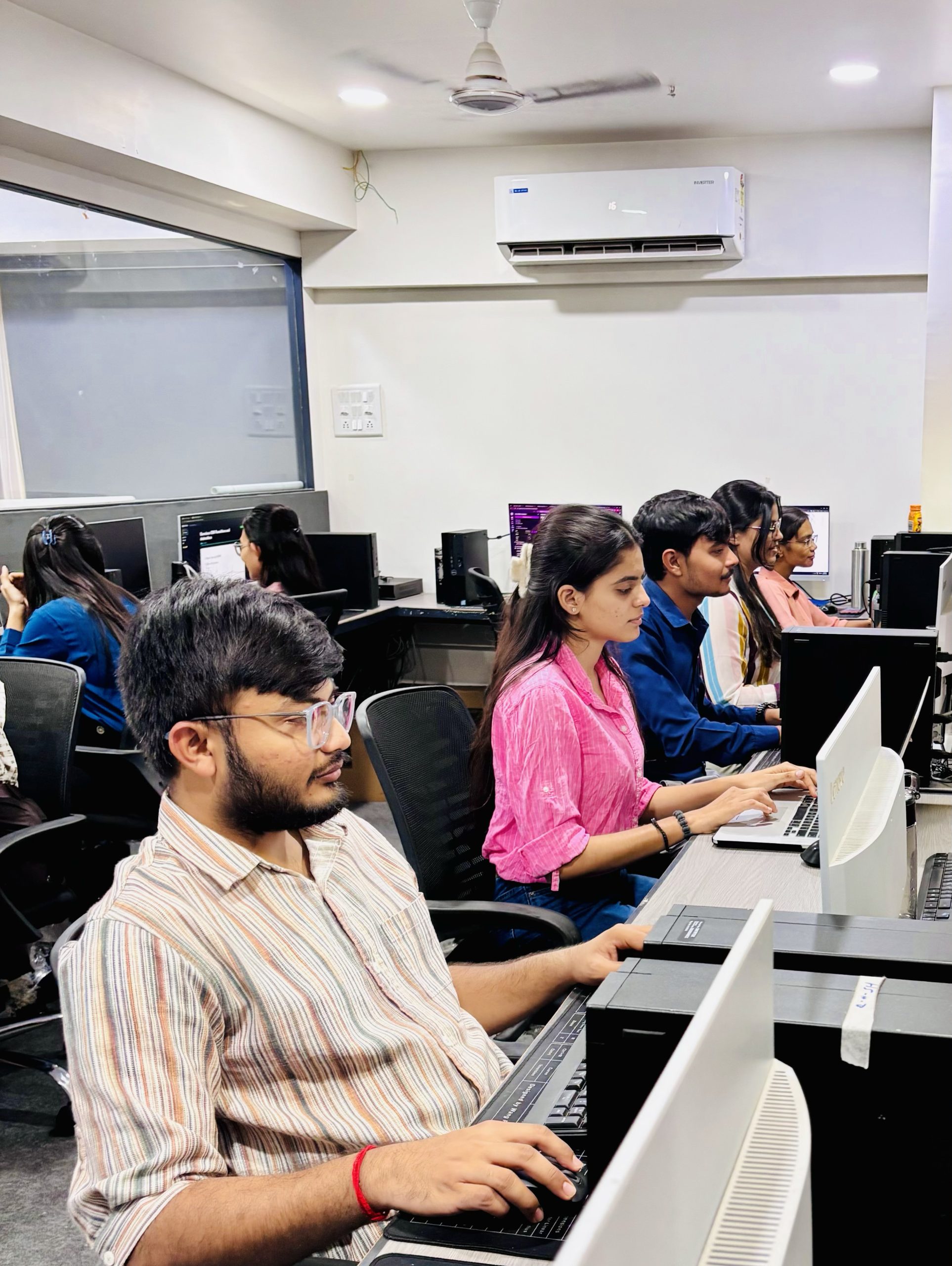 Codeksha students during a coding class